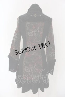 画像4: Ozz Croce / 薔薇刺繍ニットワンピース  ブラック×レッド O-25-04-15-075-OO-OP-IG-ZI