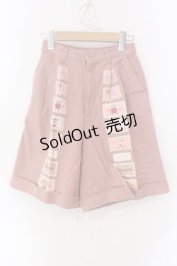 画像1: PINK HOUSE / ワッペンショートパンツ  ピンク O-25-04-15-078-LO-PA-IG-OS