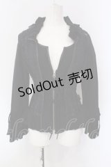 Ozz On / ベロア切り替えジップジャケット  ブラック×パープル O-25-04-15-009-OO-JA-IG-OS