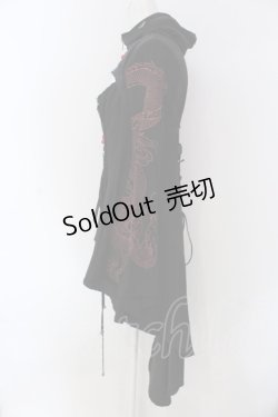 画像3: Qutie Frash / 胸開きチャイナチュニック  ブラック×レッド O-25-04-15-012-QU-OP-IG-ZI