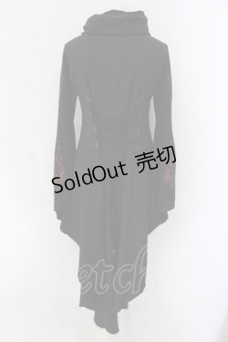 画像4: Qutie Frash / 胸開きチャイナチュニック  ブラック×レッド O-25-04-15-012-QU-OP-IG-ZI