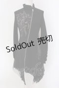 Ozz oneste / 異素材チャイナワンピース  ブラック O-25-04-15-015-OO-OP-IG-OS