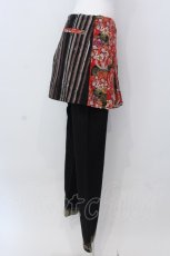 画像3: gouk / 和柄&龍刺繍ラップスカート風パンツ  ブラック×レッド O-25-04-15-002-GO-PA-IG-ZY (3)