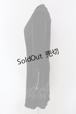 画像3: Ozz oneste / 異素材切替ジップアップワンピース  ブラック O-25-04-15-016-OO-OP-IG-OS