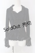 Ozz oneste / ボレロ風フリルカットソー  ブラック O-25-04-15-020-OO-TO-IG-OS