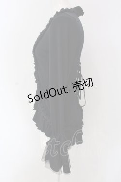 画像3: Ozz oneste / ボレロ風フリルカットソー  ブラック O-25-04-15-020-OO-TO-IG-OS