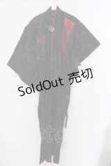 h.ANARCHY / 浴衣セット  ブラック×レッド O-25-04-15-003-HN-OP-IG-OS