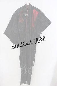 h.ANARCHY / 浴衣セット  ブラック×レッド O-25-04-15-003-HN-OP-IG-OS