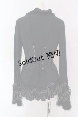 画像4: Ozz oneste / ボレロ風フリルカットソー  ブラック O-25-04-15-020-OO-TO-IG-OS
