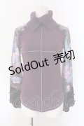 Ozz On / ハイネック異素材切り替えカットソー  パープル O-25-04-15-022-OO-TO-IG-OS