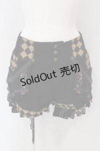 Ozz oneste / Sunset Rose　ショートパンツ  ブラック×ベージュ O-25-04-17-001-OO-PA-IG-OS