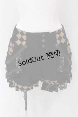 画像1: Ozz oneste / Sunset Rose　ショートパンツ  ブラック×ベージュ O-25-04-17-001-OO-PA-IG-OS