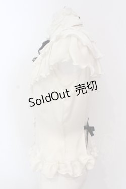 画像3: MARBLE / クラシカルカメオタイ付きティアードフリルブラウス  生成り×ブラック O-25-04-17-029-GO-BL-IG-OS