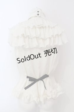 画像4: MARBLE / クラシカルカメオタイ付きティアードフリルブラウス  生成り×ブラック O-25-04-17-029-GO-BL-IG-OS