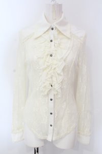 Ozz On / レーシーブラウス  オフホワイト O-25-04-17-030-OO-BL-IG-OS