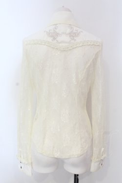画像4: Ozz On / レーシーブラウス  オフホワイト O-25-04-17-030-OO-BL-IG-OS