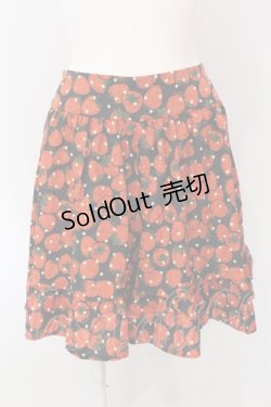画像1: Franche Lippee / ごろごろいちご柄キュロット M アカ O-25-04-17-004-LO-SK-OW-OS
