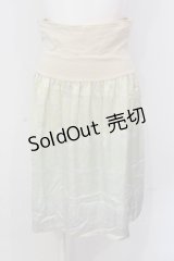 Franche Lippee / カット切り替えサテンスカート M キナリ×グリーン O-25-04-17-035-LO-SK-OW-ZT408