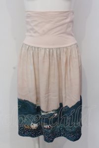 Franche Lippee / 馬車とお城柄スカート M ピンク O-25-04-17-037-LO-SK-OW-ZT045