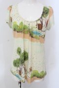 Franche Lippee / 三匹の子ぶたカットソー M キナリ系 O-25-04-17-040-LO-TO-OW-ZT073