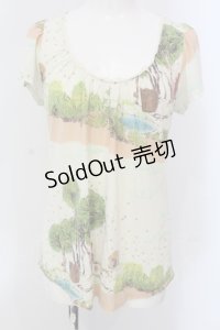 Franche Lippee / 三匹の子ぶたカットソー M キナリ系 O-25-04-17-040-LO-TO-OW-ZT073