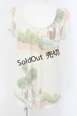 画像1: Franche Lippee / 三匹の子ぶたカットソー M キナリ系 O-25-04-17-040-LO-TO-OW-ZT073