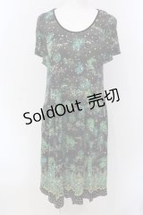 Franche Lippee / ドットと総柄カットワンピース M クロ O-25-04-17-042-LO-OP-IG-OS