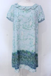 Franche Lippee / シークレットガーデンうろこワンピース M サックス O-25-04-17-045-LO-OP-IG-ZT045