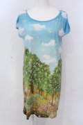 Franche Lippee / シークレットガーデンフレンチTシャツ M サックス O-25-04-17-050-LO-TO-IG-ZT045