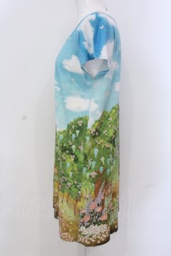 画像2: Franche Lippee / シークレットガーデンフレンチTシャツ M サックス O-25-04-17-050-LO-TO-IG-ZT045