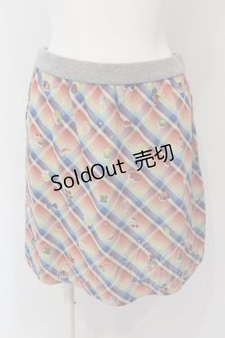 画像1: Franche Lippee / アイコンタータンチェックスカート  虹色 O-25-04-17-052-LO-SK-IG-OS