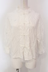Amavel / Paisley Chinoisマオカラーブラウス  シロ O-25-04-17-055-CA-BL-IG-OS