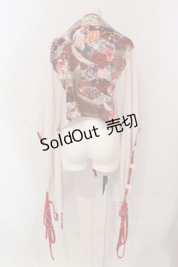画像5: Qutie Frash / 着物ショートカーデ  ホワイト×レッド O-25-04-17-056-QU-TO-IG-OS