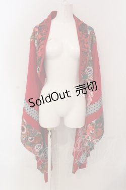 画像1: Qutie Frash / 着物ショートカーデ  レッド O-25-04-17-057-QU-TO-IG-ZI