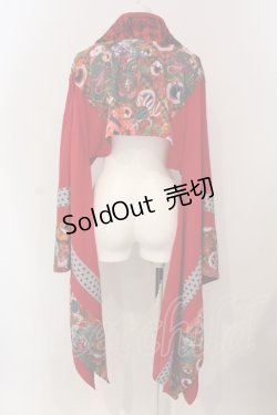 画像4: Qutie Frash / 着物ショートカーデ  レッド O-25-04-17-057-QU-TO-IG-ZI