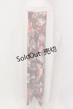 画像1: Qutie Frash / ハカマロンスカ  ホワイト×レッド O-25-04-17-058-QU-SK-IG-OS