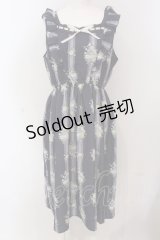 axes femme / 花柄ワンピース M ネイビー O-25-04-17-061-AX-OP-IG-OS