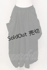 Qutie Frash / ハカマワイドパンツ  ブラック ジャガード O-25-04-17-063-QU-PA-IG-OS