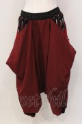 Qutie Frash / 袴サルエルパンツ  レッド O-25-04-17-064-QU-PA-IG-OS