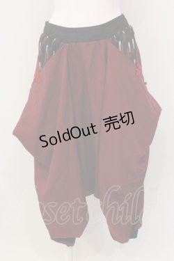 画像1: Qutie Frash / 袴サルエルパンツ  レッド O-25-04-17-064-QU-PA-IG-ZI