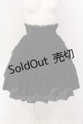 BPN / シフォンエプロン風フリルスカート M ブラック O-25-04-17-066-GO-SK-IG-OS