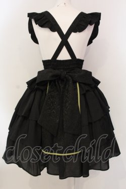 画像4: axes femme kawaii / 牡丹刺繍チャイナスカート  クロ×グリーン O-25-04-17-067-AX-SK-IG-OS