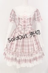 Angelic Pretty / Dolly Girl付け袖ワンピース(タータン)  ピンク O-25-04-17-068-AP-OP-IG-OS