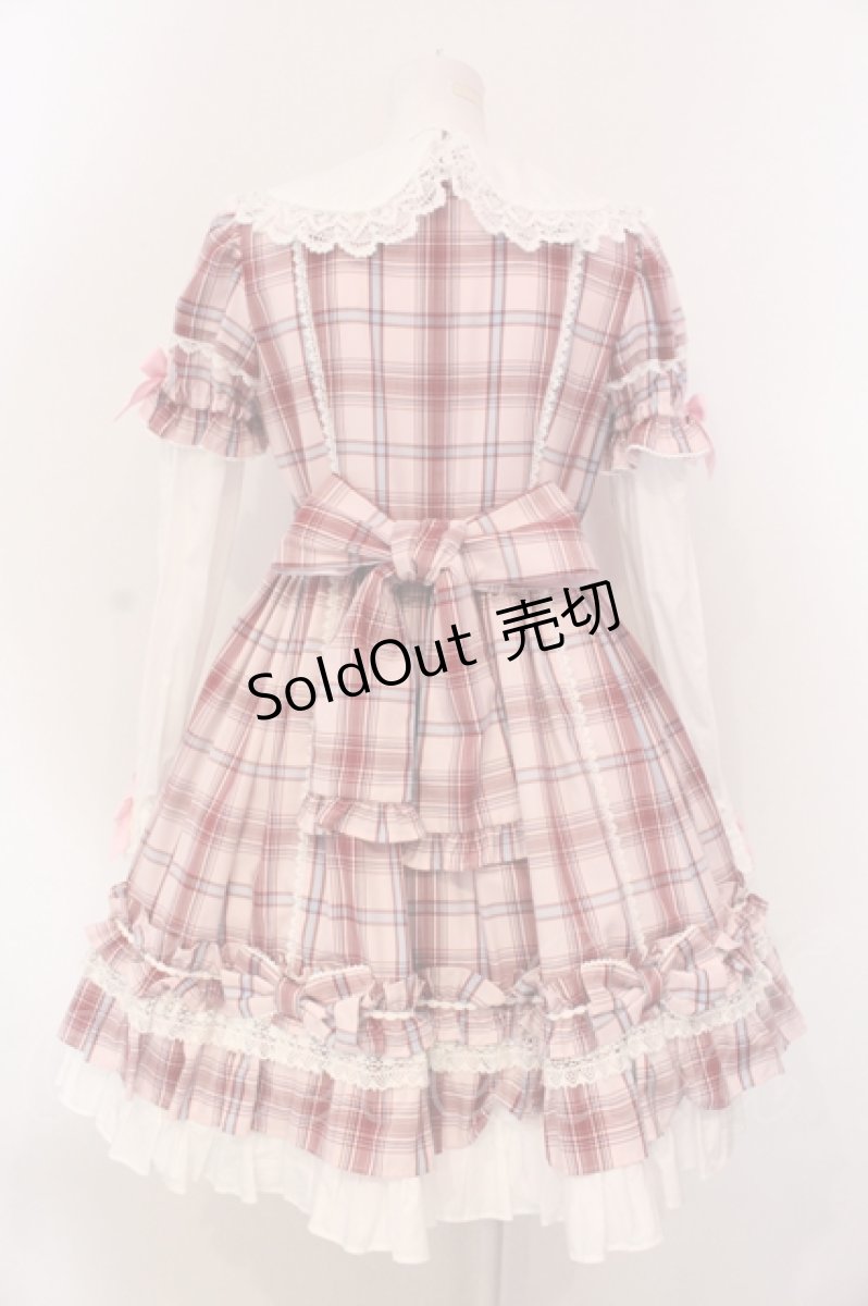 画像5: Angelic Pretty / Dolly Girl付け袖ワンピース(タータン)  ピンク O-25-04-17-068-AP-OP-IG-OS (5)