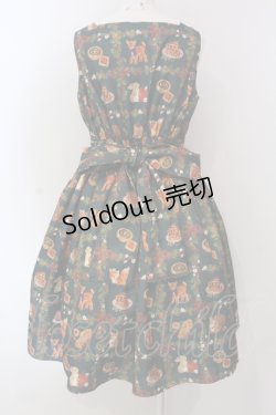 画像4: axes femme kawaii / 森のケーキ屋さん柄ジャンスカ M グリーン O-25-04-17-077-AX-OP-IG-OS