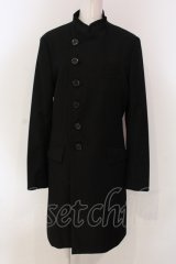 MiDiom / Mao Collar Long Jacket ジャケット M ブラック O-25-04-17-079-PU-CO-IG-OS
