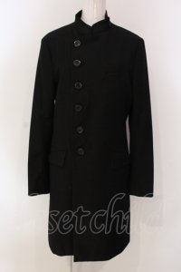 MiDiom / Mao Collar Long Jacket ジャケット M ブラック O-25-04-17-079-PU-CO-IG-OS