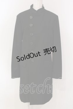 画像1: MiDiom / Mao Collar Long Jacket ジャケット M ブラック O-25-04-17-079-PU-CO-IG-ZY
