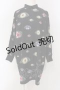 マダラニンゲン / トドメキお花目ワンピース  ブラック O-25-04-17-081-PU-OP-IG-OS