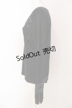 画像2: BPN FOR MEN / ジップ配色カットソー M ブラック O-25-04-17-084-GO-TO-IG-OS